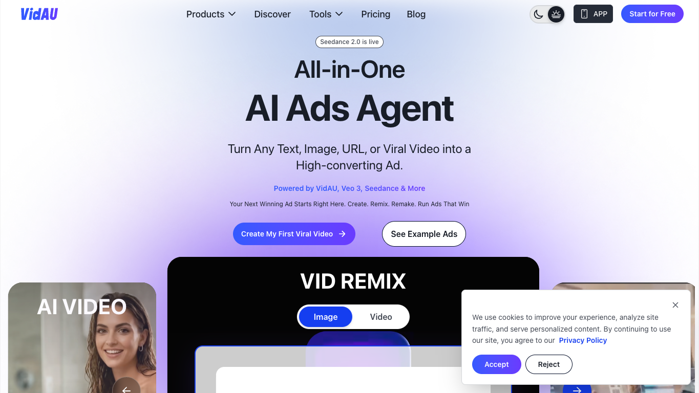 VidAU AI screenshot